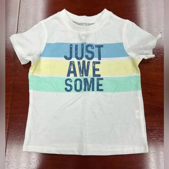 First Impressions Baby Just Awesome T-Shirt and Gray Pants Set Sz 12 months - Picture 2 of 7